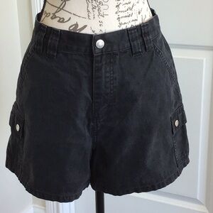 2/ $12 Lee Riveted black denim cargo shorts Sz 8